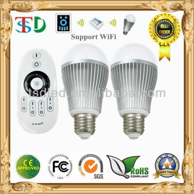 2.4G Remote Control Colour Temperature And Brightness Adjustable LED Light Bulbs LED & Support WiFi, Domestic, Hotel, Office