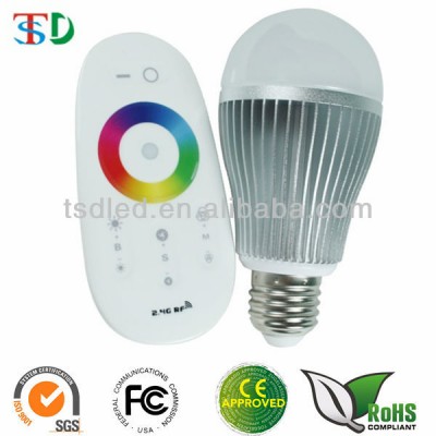 Best selling 2.4G Touch Screen Remote Control RGB LED Bulb